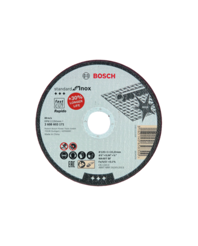 Tarcza prosta 125X1 Standard for Inox – Rapido WA