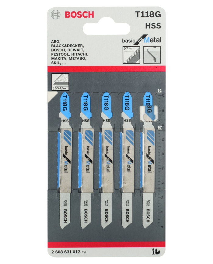 Brzeszczot do wyrzynarek T 118 G Basic for Metal
