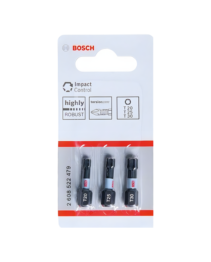 BIT IMPACT 25MM 3XT20,T25,T30