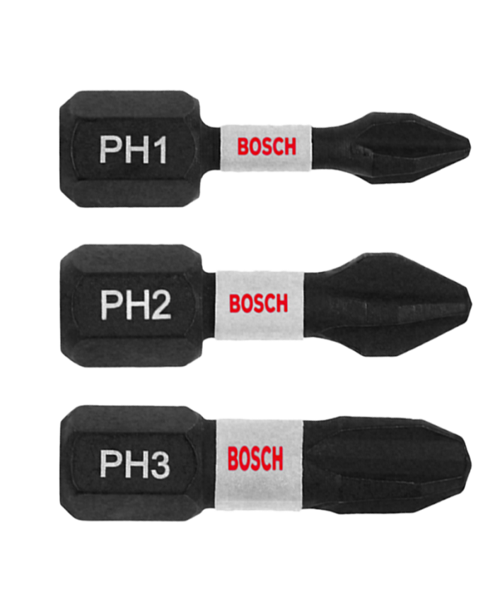 BIT IMPACT 25MM 3XPH1,PH2,PH3