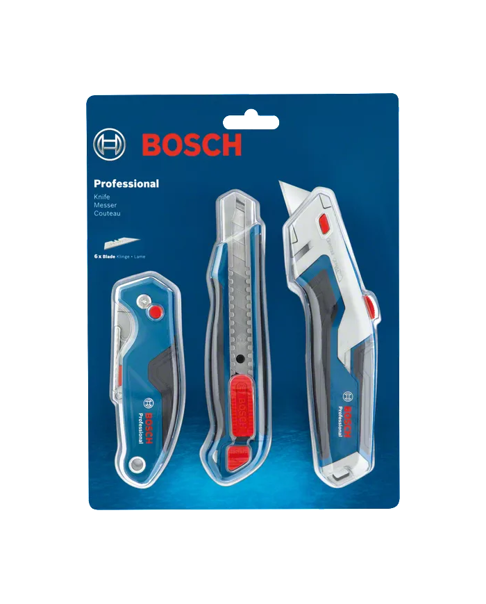 Zestaw 3 noży: składany, łamany, chowa