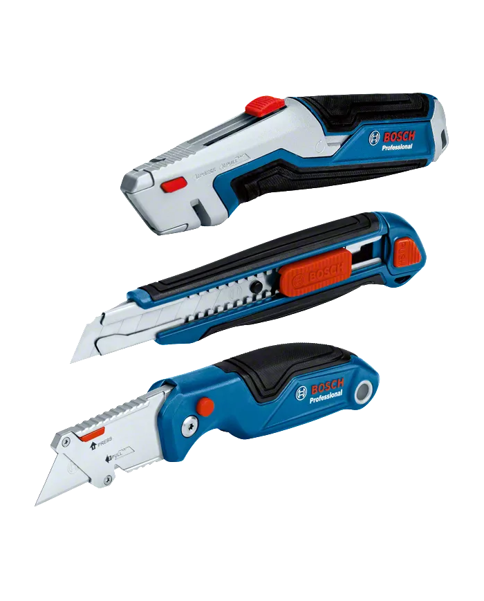 Zestaw 3 noży: składany, łamany, chowa