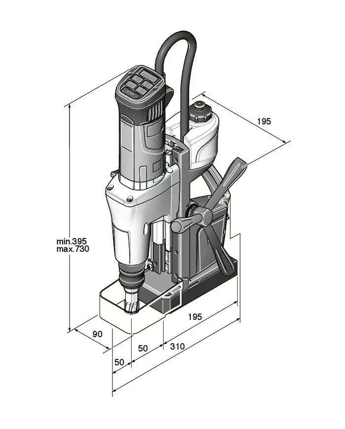 Magnetyczna wiertarka rdzeniowa KBM 50 UQW