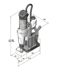 Magnetyczna wiertarka rdzeniowa KBM 50 UQW