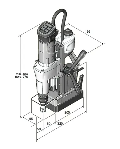 Magnetyczna wiertarka rdzeniowa KBM 65 UQW