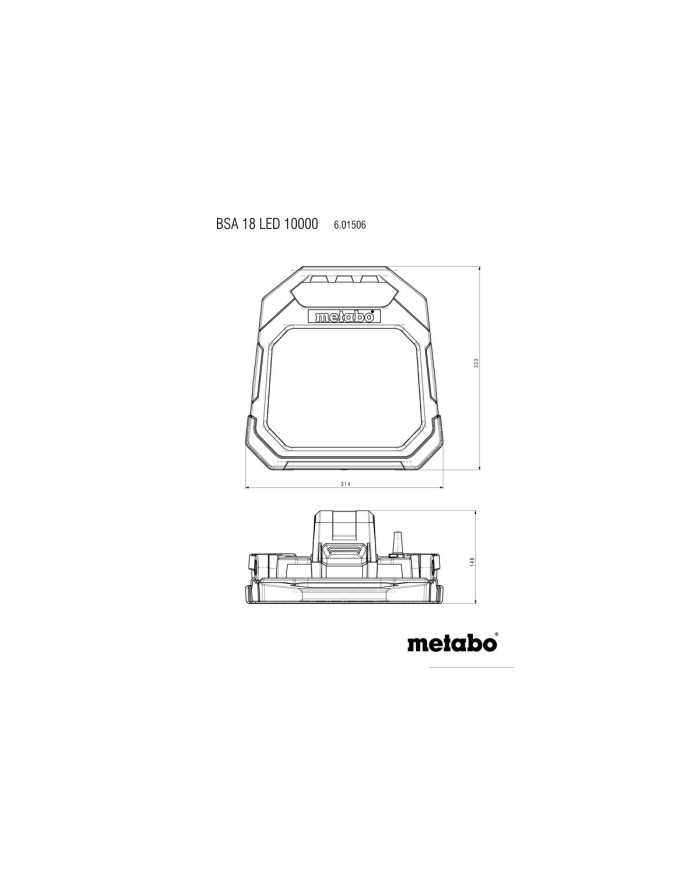 Lampa akumulatorowa BSA 18 LED 10000 (carcass)