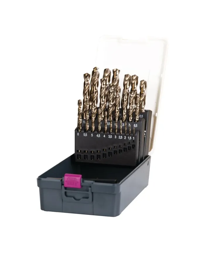 Zestaw wierteł kobaltowych 25 sztuk, 1 - 13 mm