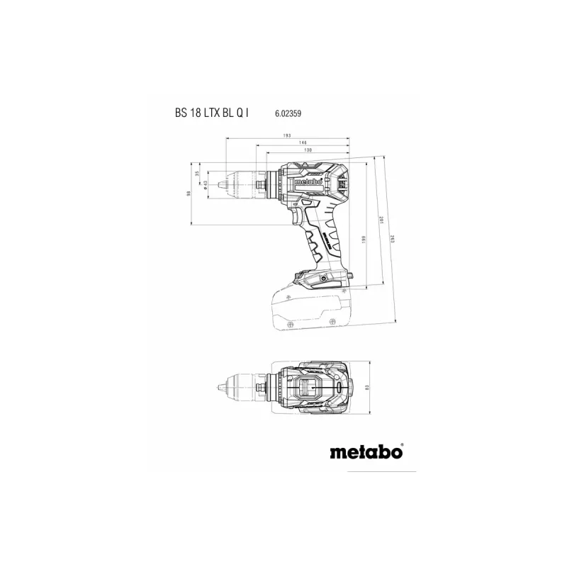 Wiertarko-wkrętarka Metabo BS 18 LTX BL Q I 18V | Sklep