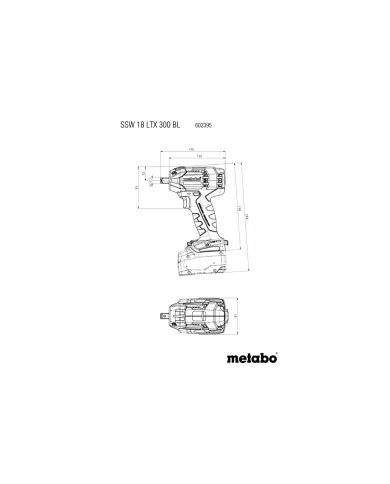 Klucz udarowy Metabo SSW 18 LTX 300 BL 18V 300Nm | Bezszczotkowy