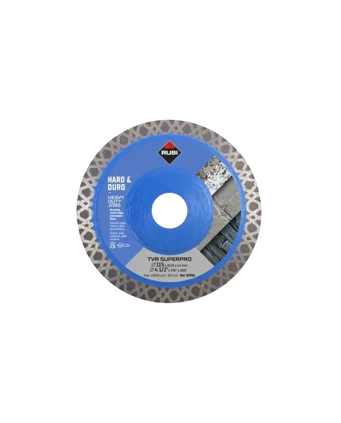 Tarcza diamentowa RUBI 125mm Turbo Viper SUPERPRO | Cięcie granitu, gresu