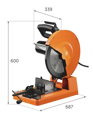 Przecinarka do metalu FEIN MKAS 355 1800W 355mm | Beziskrowa