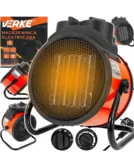 Nagrzewnica elektryczna VERKE 2kW 230V | Termostat | Kompaktowa