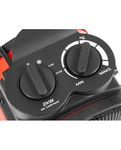 Nagrzewnica elektryczna VERKE 2kW 230V | Termostat | Kompaktowa