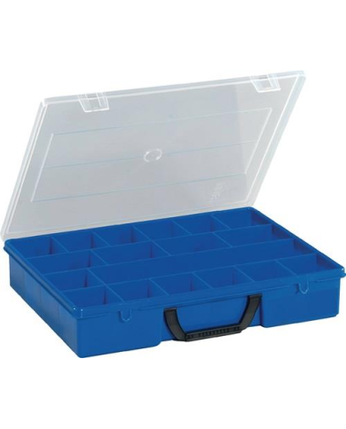 Skrzynka asortymentowa 365x290x65mm 18 półek