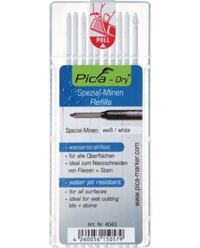 Wkłady do długopisów 10x biały wodoodporne