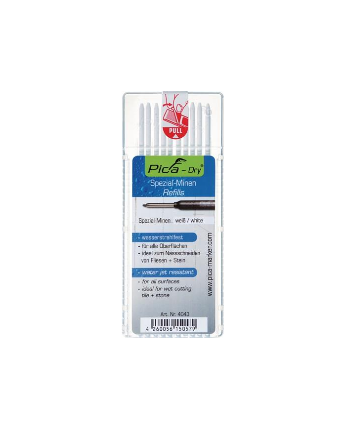 Wkłady do długopisów 10x biały wodoodporne