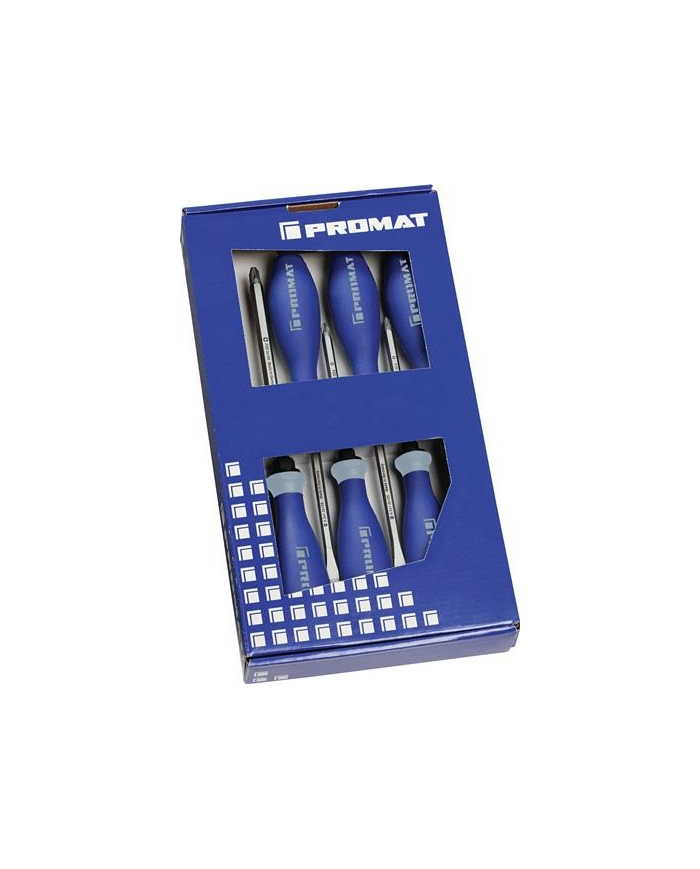 Zestaw wkrętaków 6szt pł/PH 3-k.ostr.6-kąt/nas