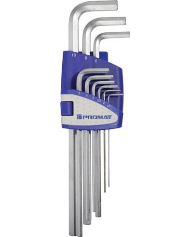 Zestaw kl.trzpien. 9szt 1.5-10mm długi S2 tworz