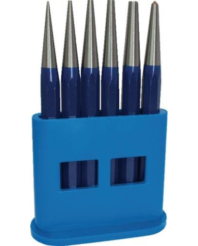 Zestaw przebijaków 6cz. + punktak 4 mm