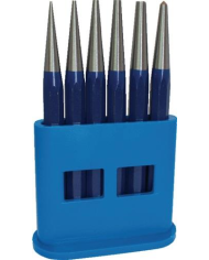 Zestaw przebijaków 6cz. + punktak 4 mm