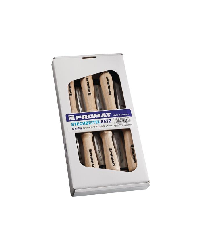 Komplet dłut płaskich 6-26mm uchw.drewn.grab 6szt