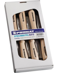 Komplet dłut płaskich 6-26mm uchw.drewn.grab 6szt