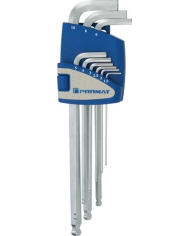 Zestaw kl.trzpien. 9szt 1.5-10mm dł. gł.kulista