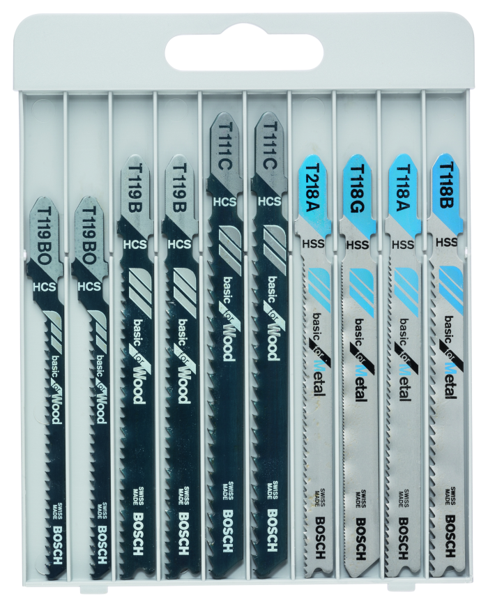 10-częściowy zestaw brzeszczotów do wyrzynarek Bas