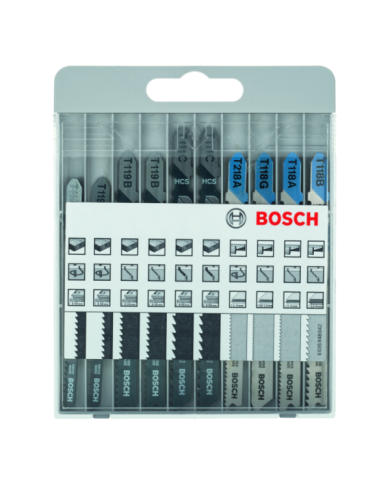 10-częściowy zestaw brzeszczotów do wyrzynarek Bas