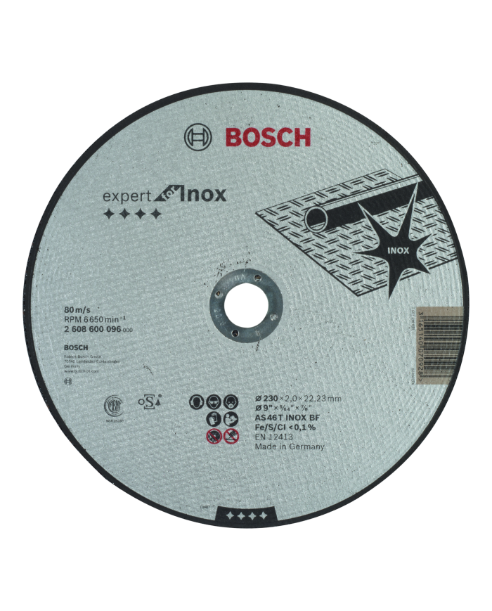 Tarcza tnąca prosta Expert for Inox AS 46 T INOX B