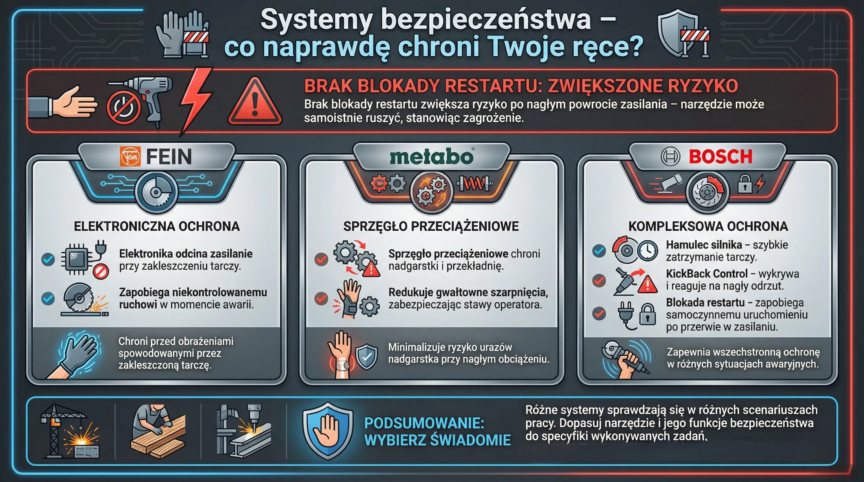 Systemy bezpieczeństwa – co naprawdę chroni Twoje ręce?
