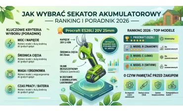 Jak wybrac sekator akumulatorowy — ranking i poradnik 2026